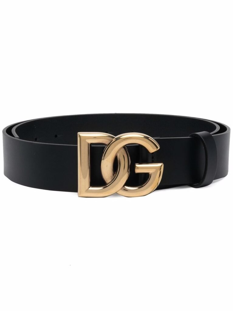 Dolce & Gabbana DG-logo calf-leather belt